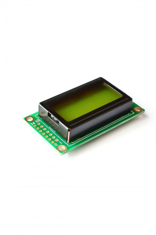 0802A 2x8 Yeşil Karakter LCD Modül  Display Ekran 5V Siyah Yazı 8X2 8 X 2 Lcd Menü Yazı - 4