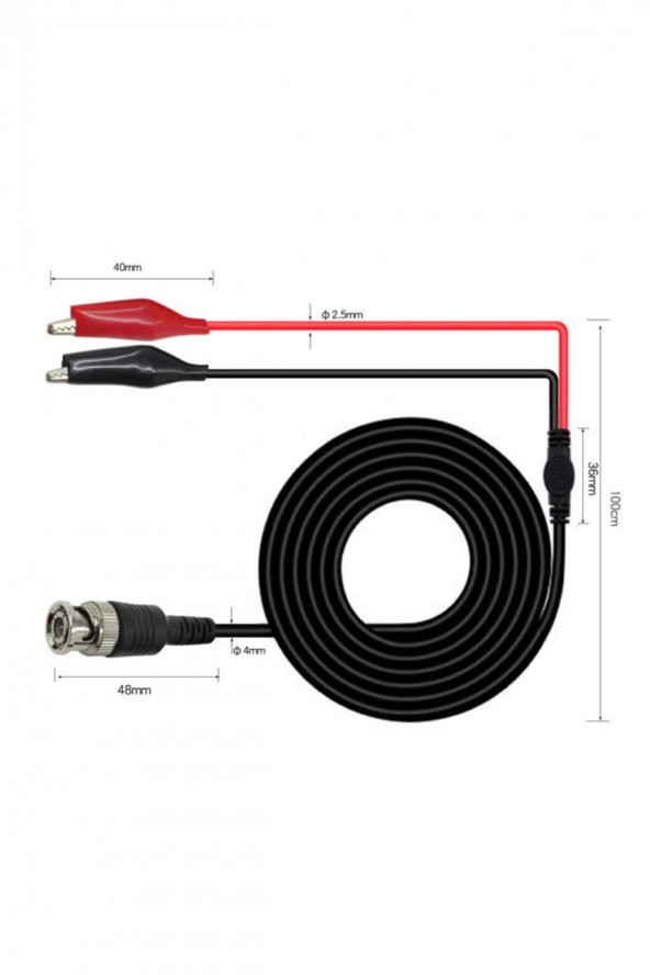 Bnc Krokodil Kablo Osiloskop ve Sinyal Jeneratörü Probu Test