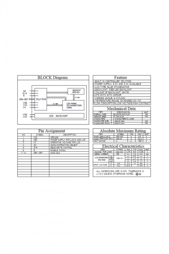 0802A 2x8 Yeşil Karakter LCD Modül  Display Ekran 5V Siyah Yazı 8X2 8 X 2 Lcd Menü Yazı - 8