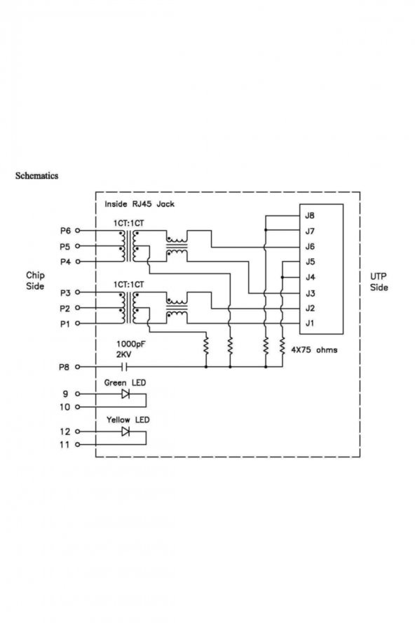 Trafolu RJ45 Ethernet Soketi HY911108H - 7