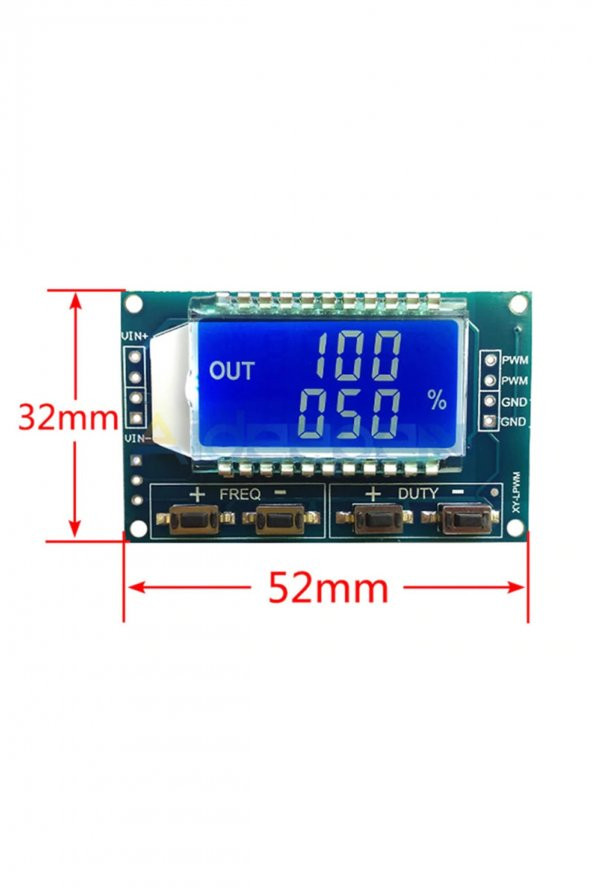 1Hz / 150kHz Kare Dalga Sinyal Jeneratör Modülü Xy-lpwm  Ayarlanabilir Darbe Pals Frekans Üreteci - 8