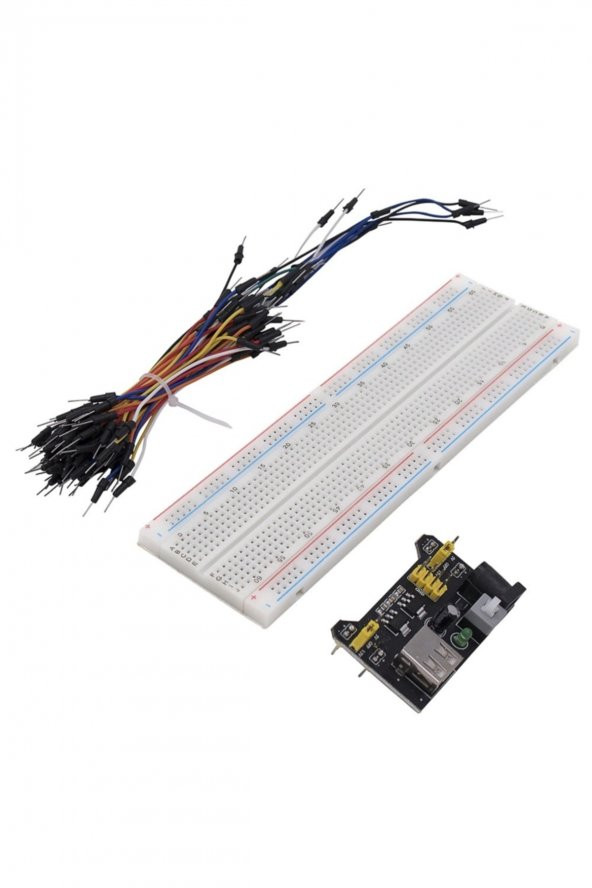 Breadboard Seti - MB-102 + 65 Parça Kablo Seti + Bb. Güç Kaynağı - 7