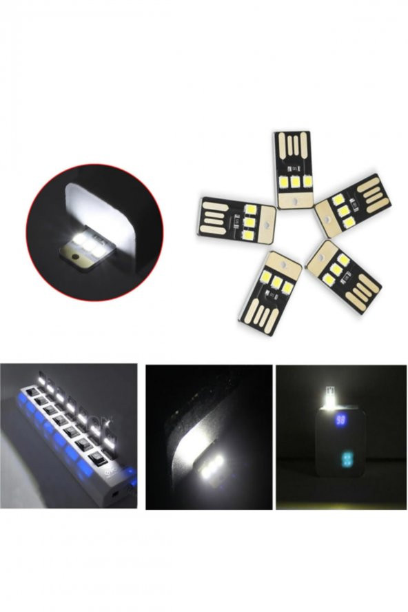 Usb Led Lamba Modülü Mini Çok İnce Led Işık Kamp Gece Lambası - 7