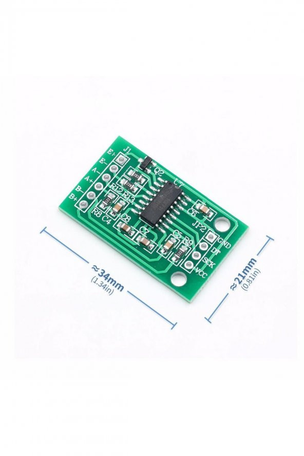 HX711 Çift Kanal Ağırlık Sensör Modülü Basınç Tartı Load Cell 24bit ADC 2 Kanal 128x Kazançlı PGA