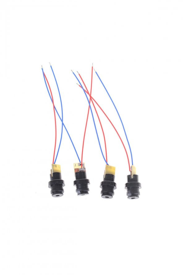 Kablolu Kırmızı Nokta Lazer Modül Plastik Kafa 5mW 650nm 3V 5V 6mm 15 Metre Mesafe Lazer Diyot Modül - 2