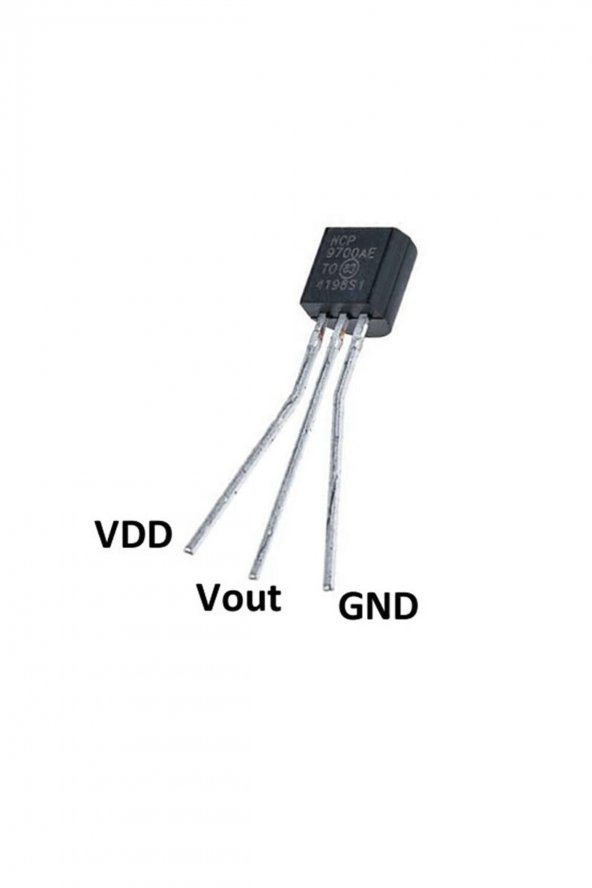 Microchip MCP9700-E/TO Analog Sıcaklık Isı Sensörü  LM35 Muadili -40C +125C 3 Pin To92 Otomotiv Termostat