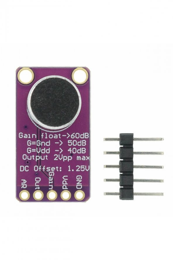 MAX9814 Amplikatörlü Analog Mikrofon Modülü  Stabil Otomatik 60db Kazanç Kontrol