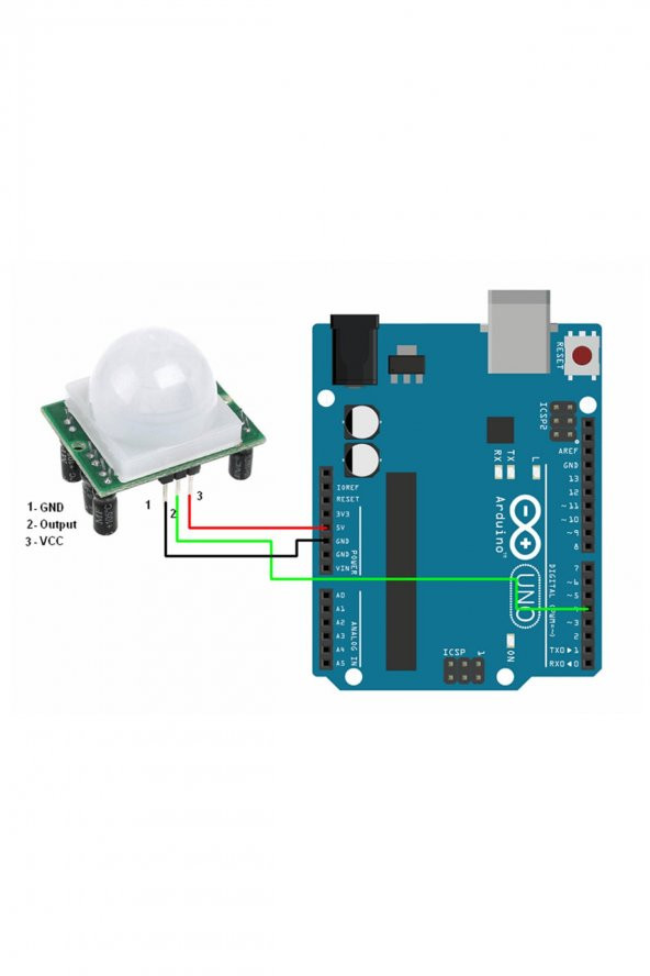 HC-SR501 PIR Sensor Modül  Hareket Algılama Sensor Modülü Kızılötesi İnsan Canlı Algılayıcı Dedektör - 8