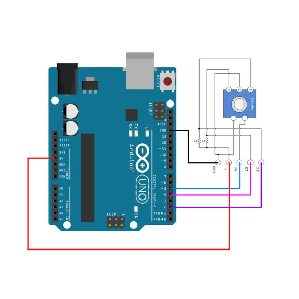 EC11 Rotary Encoder Butonlu 20 Adım Pwm 360 Derece Döner Butonlu Dijital Potansiyometre Menu Motor - 8