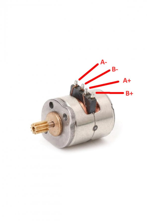 Micro Step Motor 8x9,2mm 2 Faz 4 Telli ( Dikkat Çok Küçüktür !! )