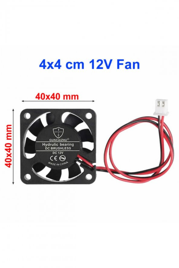 DC 12V FAN 40x40mm  DC 12V 0.1A 6200 Rpm 4x4cm Soğutucu Kuluçka Ekran Kartı Cooler Peltier Printer