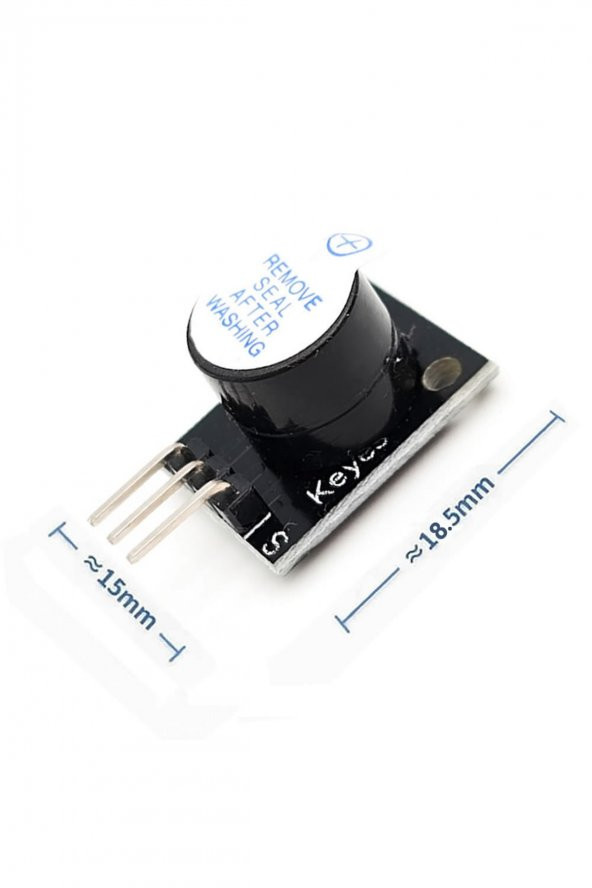 Aktif Buzzer Ses Modülü Arduino 5VDC 30mA 85Dba 10cm