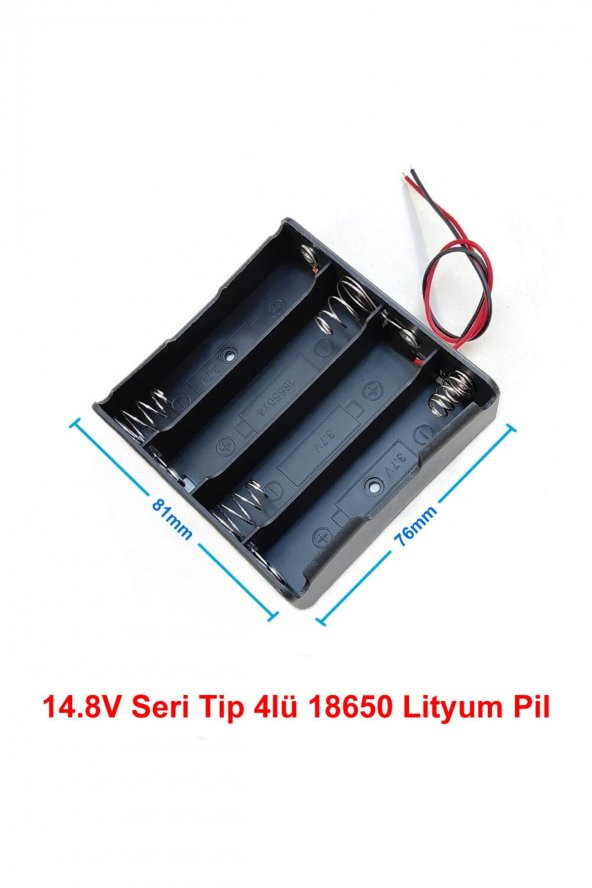18650 4lü Pil Kutusu Seri  4 Adet 14.8V Seri Lityum Lion Batarya Yuvası Mobil Güç Kaynağı Powerbank