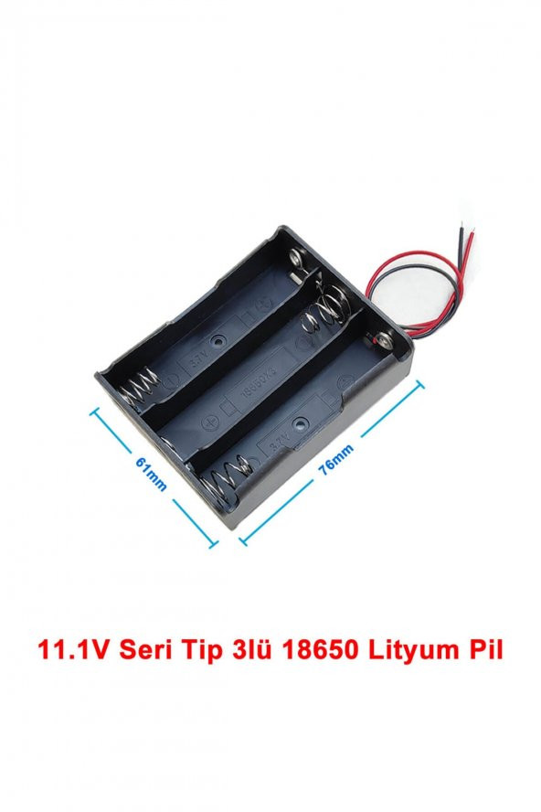 18650 3lü Pil Kutusu Seri 11.1V Seri Lityum Lion Batarya Yuvası Mobil Güç Kaynağı Powerbank