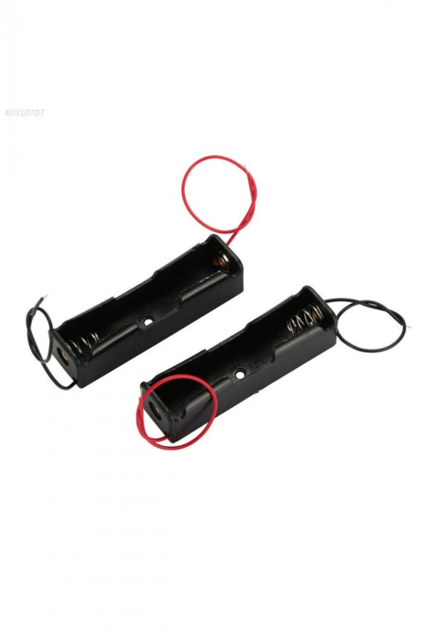 Tekli 1 li 18650 Pil Yuvası Kablolu Tutucu 3.7V Pil Şarj Kutusu - 2