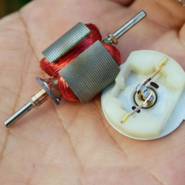 RS370 Karbon Fırçalı DC Motor Dual Çift Milli  DC 12V / 24V 13500 Rpm RC Ucak RC Bot Oyuncak Araba DIY - 4