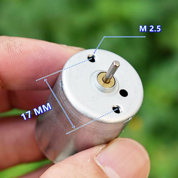 RS370 Karbon Fırçalı DC Motor Dual Çift Milli  DC 12V / 24V 13500 Rpm RC Ucak RC Bot Oyuncak Araba DIY - 7