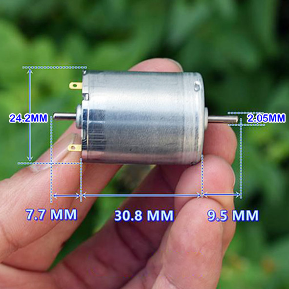 RS370 Karbon Fırçalı DC Motor Dual Çift Milli  DC 12V / 24V 13500 Rpm RC Ucak RC Bot Oyuncak Araba DIY - 9