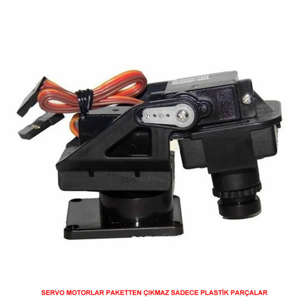 2 Eksen Pan Tilt Plastik Servo Motor Kamera Tutucu Taşıyıcı Haraket - 7