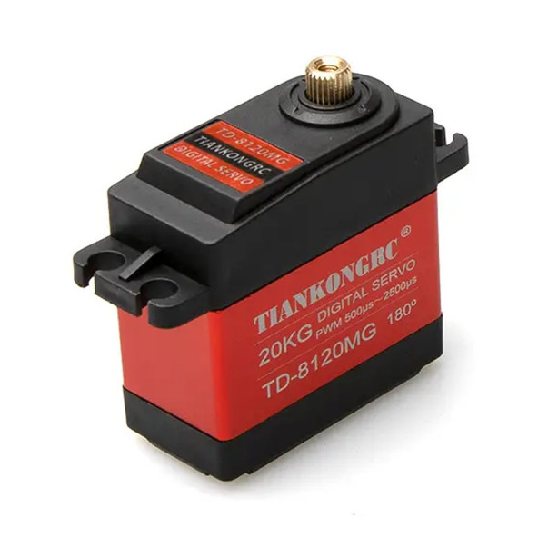 TD-8120MG 20kg 180 Derece Metal Dişli Servo Motor 20Kg Yüksek Tork Su Geçirmez Çift Rulman Dijital Robot El Kol - 4