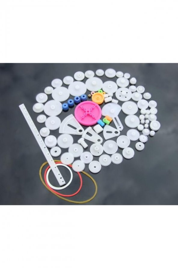 85 Parça Plastik Dişli Seti RC Çark Arduino Oyuncak Robot Araba - 2