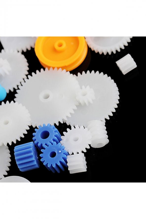 85 Parça Plastik Dişli Seti RC Çark Arduino Oyuncak Robot Araba - 6