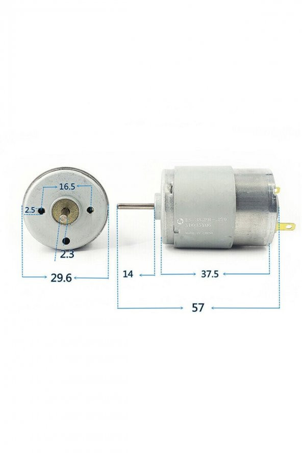 RS380 DC Motor  Yüksek hızlı DC 18V DIY RC Oyuncak Model Araba Bot - 7