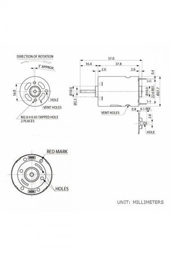 RS380 DC Motor  Yüksek hızlı DC 18V DIY RC Oyuncak Model Araba Bot - 8