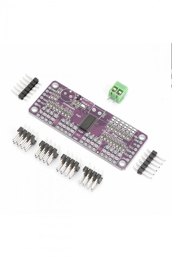 PCA9685 I2C 16 Kanal Programlanabilir 12 Bit PWM Sinyal Oluşturucu Kartı  Servo Motor Sürücü - 3