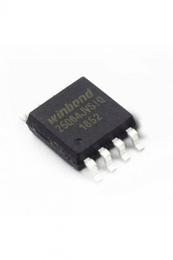 Winbond W25Q64JVSIQ 64M-bit Seri Flash 3.3V SPI Hafıza Entegresi 32768 Sayfa Uniform 4KB SOP8