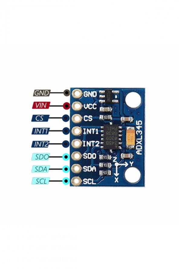 ADXL345 3 Eksen İvme Sensör Modülü GY-291 ADXL345 3 Axis Digital Acceleration Of Gravity Tilt Module - 6