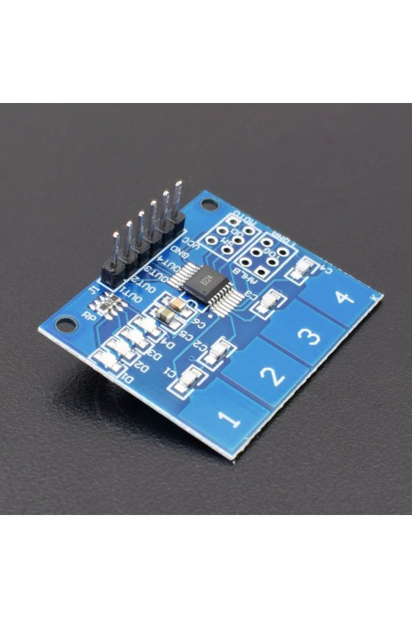 TTP224 4 Kanal Dokunmatik Buton Sensör Modülü Kapasitif Dijital Tuş Algılayıcı Anahtar Keypad Keyboard HMI Menü - 4