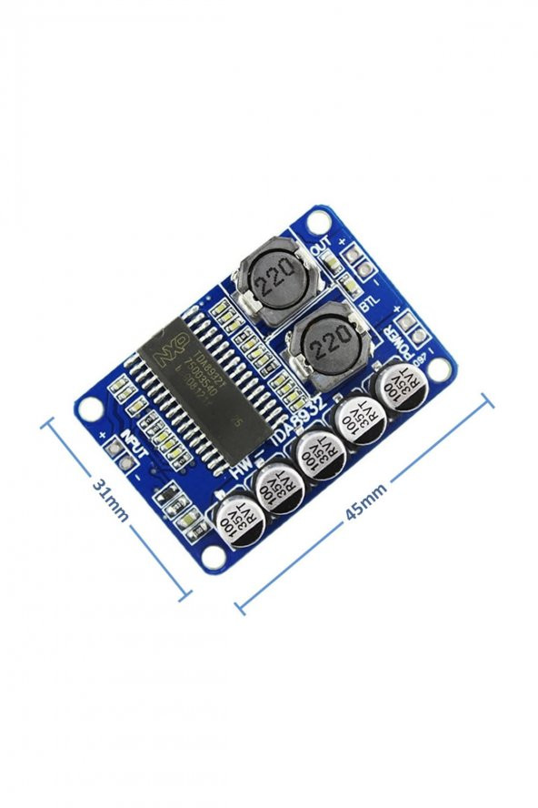 TDA8932 35W Mono Dijital Ses Yükseltici Amfi  DC 12V-36V Tek Kanal Class D Müzik Kuvvetlendirici