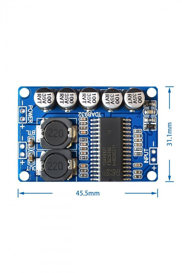 TDA8932 35W Mono Dijital Ses Yükseltici Amfi  DC 12V-36V Tek Kanal Class D Müzik Kuvvetlendirici - 6