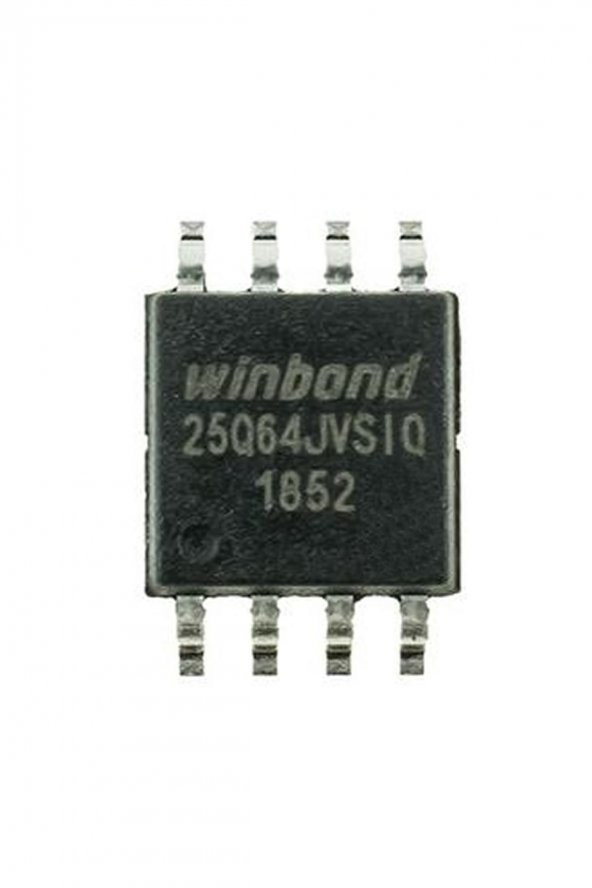 Winbond W25Q64JVSIQ 64M-bit Seri Flash 3.3V SPI Hafıza Entegresi 32768 Sayfa Uniform 4KB SOP8 - 6