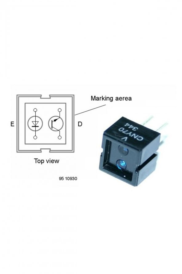 CNY70 Kızılötesi Sensör Transistör Çıkışlı Reflektif Optik Sensör 950nm - 4