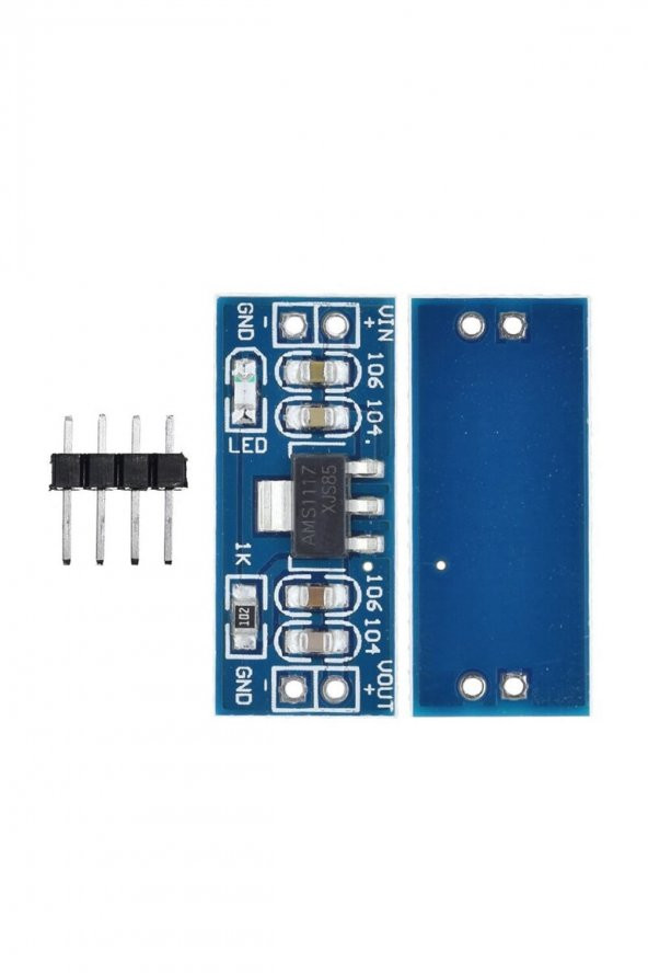 AMS1117 3.3V Voltaj Düşürücü Güç Kaynağı Modülü Güç Kaynağı 2 Pin Header Soketler - 5