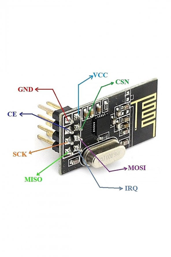 NRF24L01 2.4GHz Transceiver Modül Alıcı Verici Kablosuz Haberleşme RF Wireless Arduino 100metre - 5