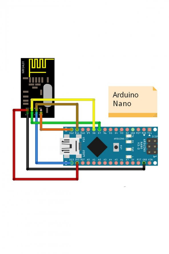 NRF24L01 2.4GHz Transceiver Modül Alıcı Verici Kablosuz Haberleşme RF Wireless Arduino 100metre - 7