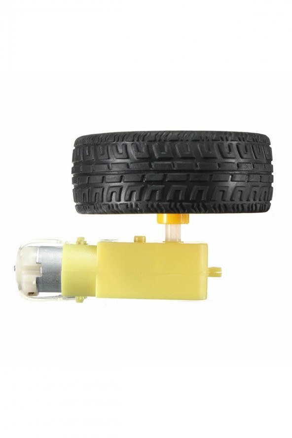 200Rpm TT Motor ve Tekerlek Seti Araba Robot Akılı Araç Oyuncak 250Rpm DC 3V-9V - 3
