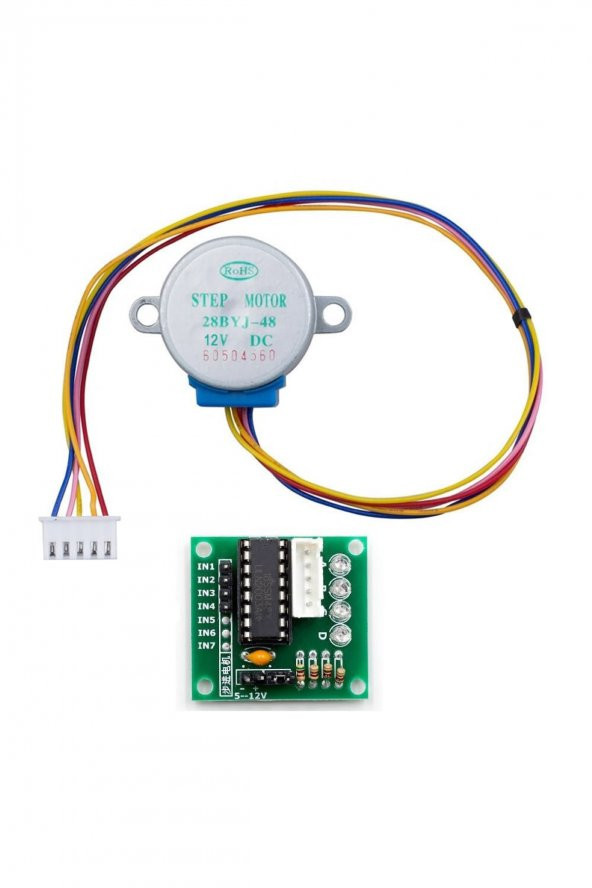 12V 28BYJ48 Step Motor + ULN2003A Sürücü Kartı