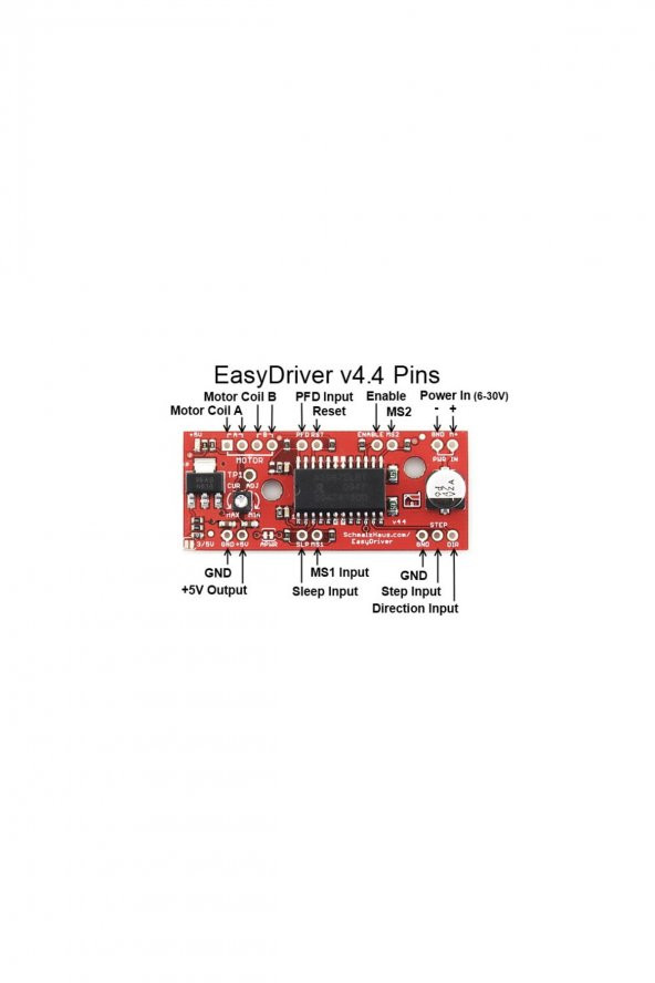 A3967 EasyDriver Step Motor Sürücü Modül DC 6-30V 0.75A Faz Akımı 2 Faz 4 Telli Step Motor Sürme - 5