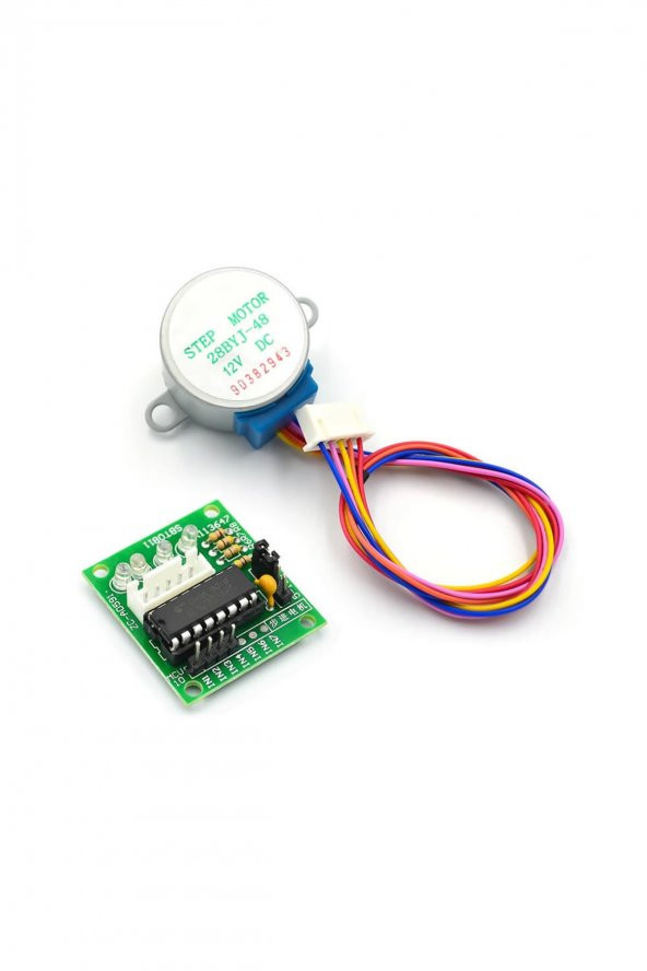 12V 28BYJ48 Step Motor + ULN2003A Sürücü Kartı - 6