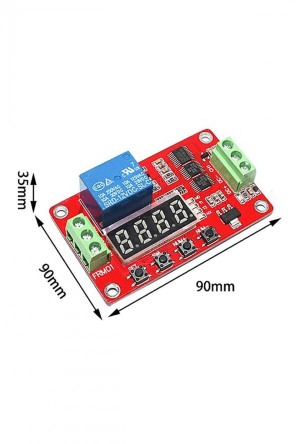 FRM01 Çok Fonksiyonlu Zaman Rölesi Döngü Gecikmesi Zamanlayıcı Timer 12V 24V Kuluçka - 7