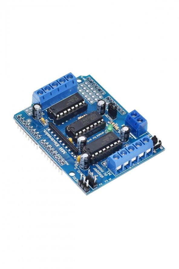 Arduino L293D Motor Sürücü Shield Alt Kart  DC 36V 0.6A 4x DC Motor 2x Step Motor 2x Servo Motor Uno - 7
