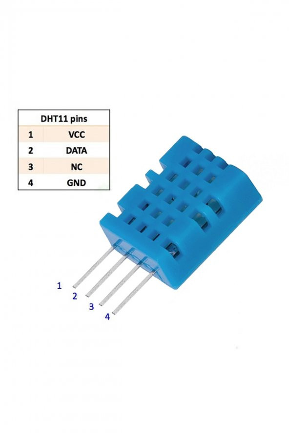 DHT11 Sıcaklık ve Nem Ölçme Sensörü   Klima Termostat Sayaç Medikal Endüstriyel Akıllı Ev Oda - 4