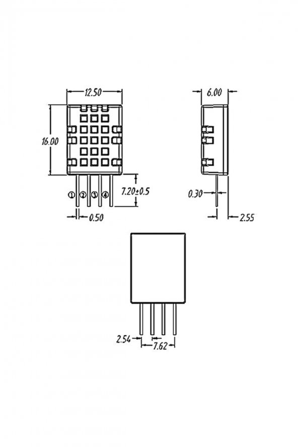 DHT11 Sıcaklık ve Nem Ölçme Sensörü   Klima Termostat Sayaç Medikal Endüstriyel Akıllı Ev Oda - 7