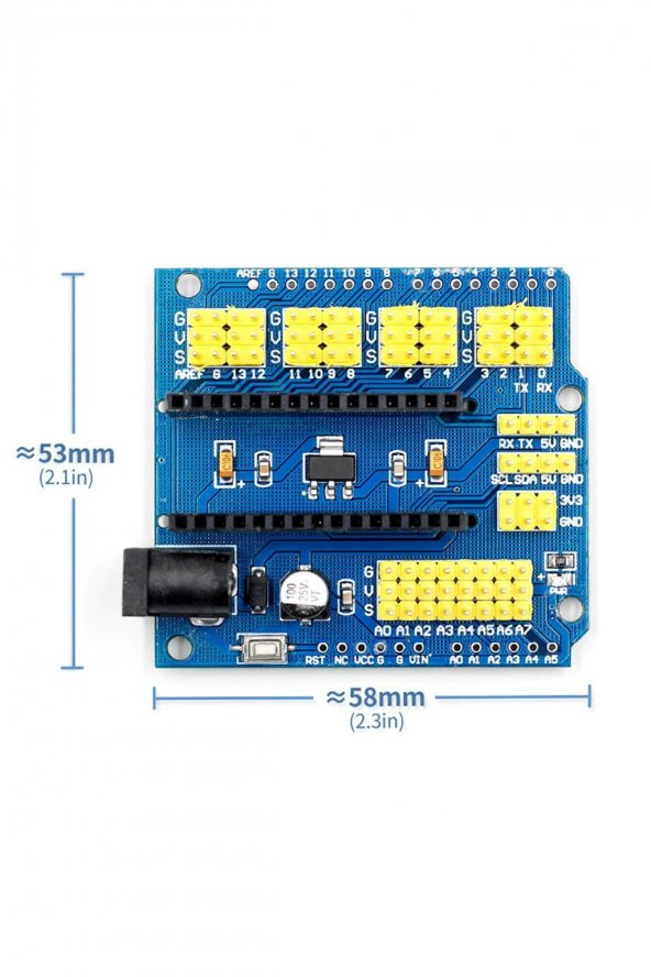 Arduino Nano 3.0  IO Shield  Nano V3 Genişleme Sensör Kontrol Kartı I2C PWM 3.3V Sensör Modül Kolay Bağlantı