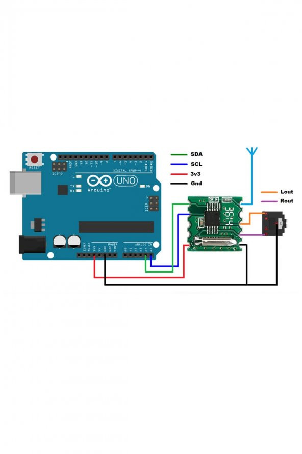 RDA5807M FM Stereo Radyo Alıcı Modülü  RRD-102V2.0 I2C Dijital Programlanabilir Hassas Düşük - 8