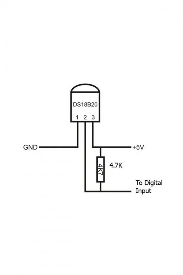 DS18B20 Sıcaklık Isı Sensörü Dijital Termometre IC -55C 125C  TO-92 +-0.5C Hassasiyet 9/12 Bit ADC - 6